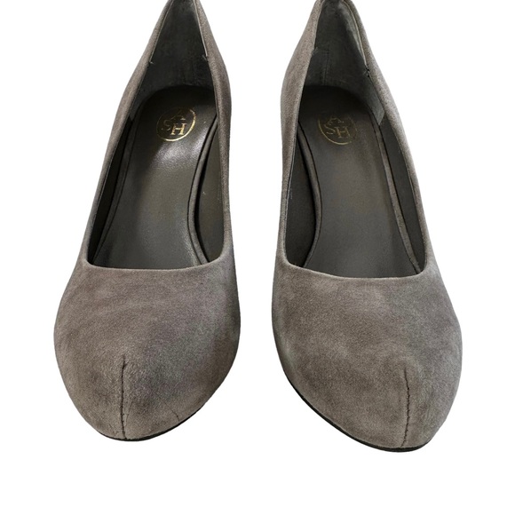 ASH Eloise Grey Suede Stiletto Platform High Heels Size 38/ US 7.5-8 - Picture 7 of 16